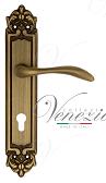 Дверная ручка Venezia на планке PL96 мод. Alessandra (мат. бронза) под цилиндр