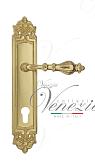 Дверная ручка Venezia на планке PL96 мод. Gifestion (полир. латунь) под цилиндр